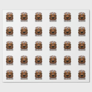 Papier Cadeau Tasse Café Halloween Citrouilles Parle Moins Boit
