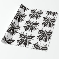 Tatouage Tribal Noir Et Blanc Papillon