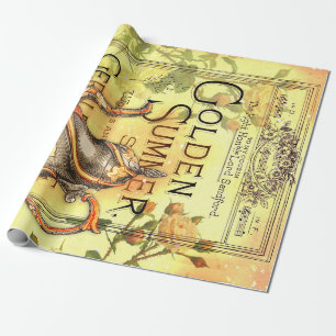 Papier Cadeau Tea Golden Ephemera Découpage 