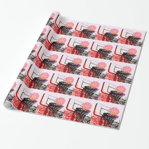 Papier Cadeau Team Sports Ball Basketball Net Coach Jeu