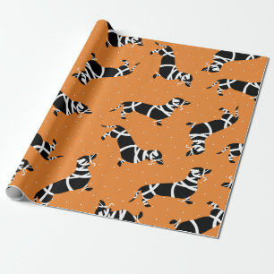Papier Cadeau Teckels de maman de Halloween