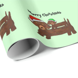 Papier Cadeau Teckels ornés