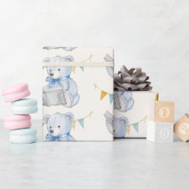 Papier Cadeau Teddy Bear lit un livre