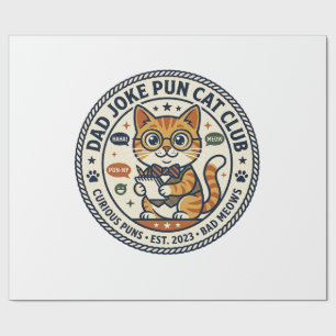 Papier Cadeau Tee-shirt graphique de papa blague Pun Cat Cat - B