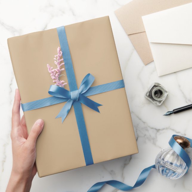 Papier Cadeau Teinte de couleur marron uni (Cadeaux)