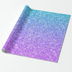 Papier Cadeau Teinte de faux parties scintillant violet à ombre