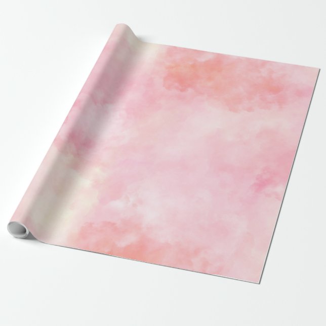 Papier Cadeau Teinture à tarte jaune rose (Déroulé)
