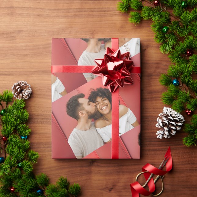 Papier Cadeau Téléchargez votre propre photo personnalisée (Cadeau de vacances)