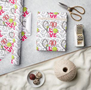 Papier Cadeau Tennis 40e anniversaire