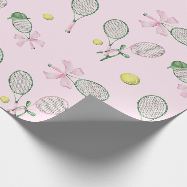Papier Cadeau Tennis Coquette Bow Pink Gift (Coin)