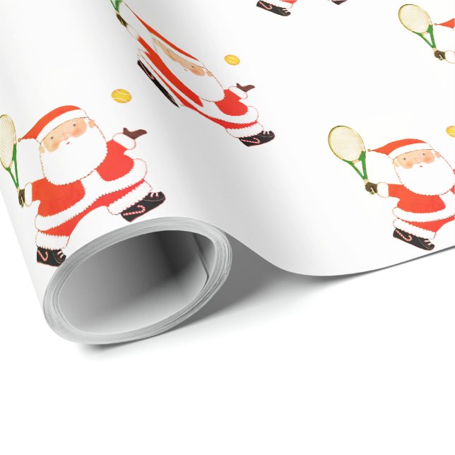 Papier Cadeau Tennis Noël cadeau de vacances (Coin rond)