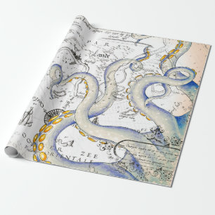 Papier Cadeau Tentacles de granit de carte Vintage