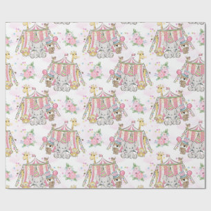 Papier Cadeau Tente d'éléphant de cirque de bébé
