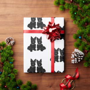 Papier Cadeau Tériers écossais