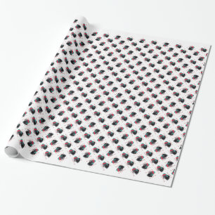 Papier Cadeau Terre-Neuve (noir) Père Noël Paws