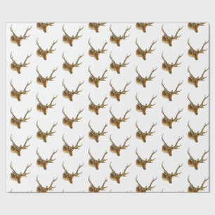 Papier Cadeau Tête de cerf avec colliers moyens #1