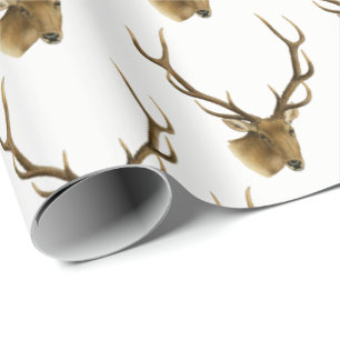 Papier Cadeau Tête de cerf avec gros colliers #1