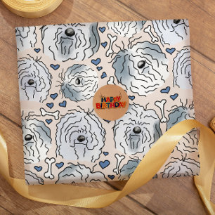 Papier Cadeau Tête de dessin à main à col roulé