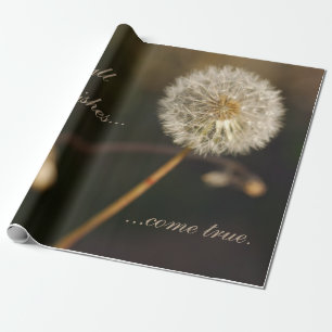 Papier Cadeau Tête de graines de Dandelion en tons Brown