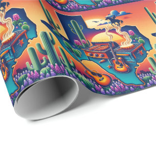 Papier Cadeau Texas BBQ Party 2