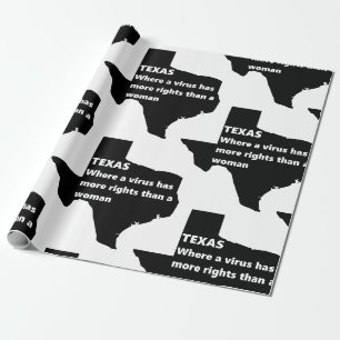 Papier Cadeau texas droits des femmes covid noir