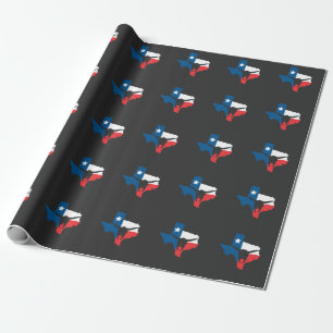 Papier Cadeau Texas State drapeau Longhorn silhouette
