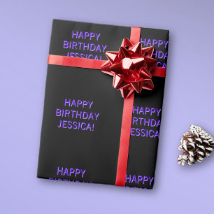 Papier Cadeau Texte personnalisable Joyeux anniversaire à n'impo