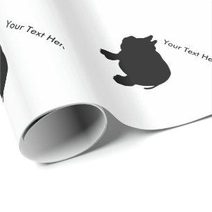 Papier Cadeau Texte personnalisé, mini porc noir