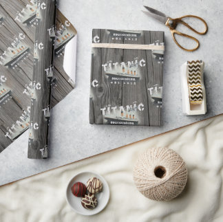 Papier Cadeau  Texte personnalisé rustique Titanic 