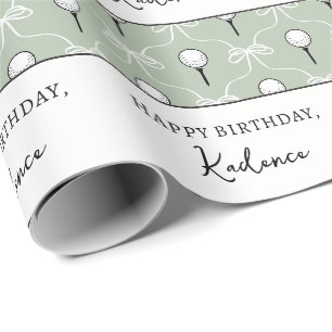 Papier Cadeau Texte personnalisé sage blanc mignon noeud papillo