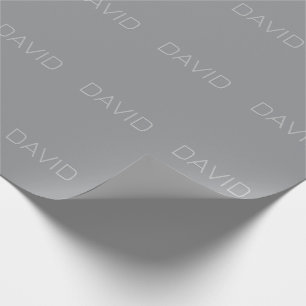 Papier Cadeau Texte simple à l'aspect tridimensionnel Gris