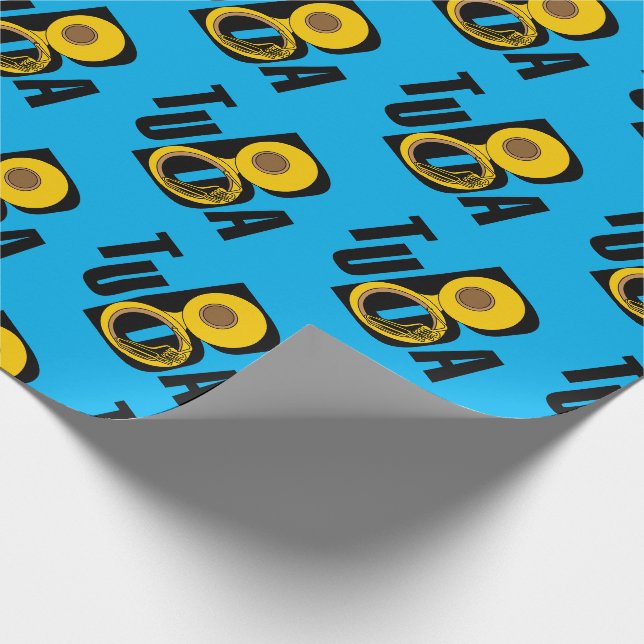 Papier Cadeau Texte Tuba incliné (Coin)