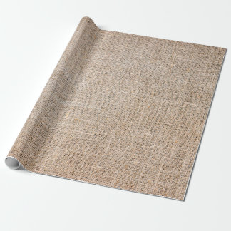 Papier Cadeau Textile jute texture tissu brun