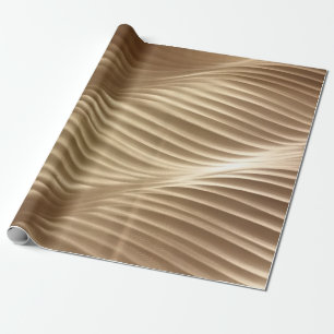 Papier Cadeau textile rayé Brown et blanc