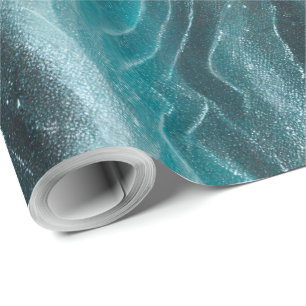Papier Cadeau Texture Brillante Motif Pailleté Or
