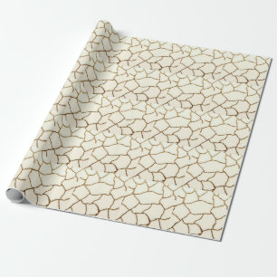 Papier Cadeau Texture de sol crackée Terre