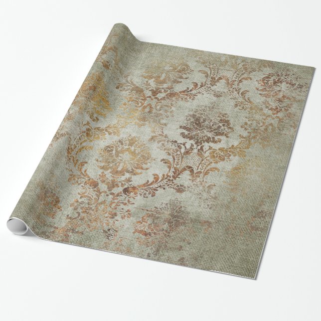 Papier Cadeau Texture des Damas vieilles (Déroulé)