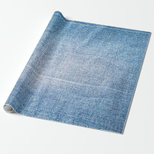 Papier Cadeau Texture des jeans en denim bleu