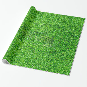 Papier Cadeau Texture d'herbe verte