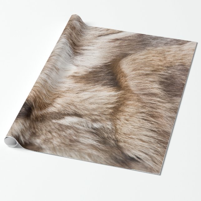 Papier Cadeau Texture élégante de fourrure (Déroulé)