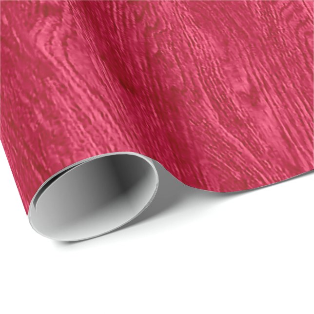 Papier Cadeau Texture en bois rouge de grain (Coin rond)