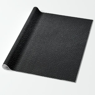 Papier Cadeau Texture en cuir noir et cuir fond, texture