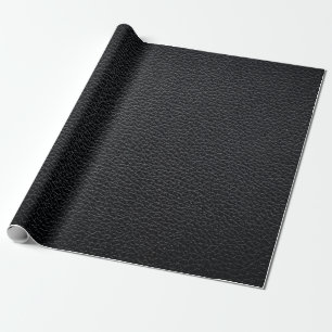 Papier Cadeau Texture en cuir noir ou arrière - plan. cuir, text