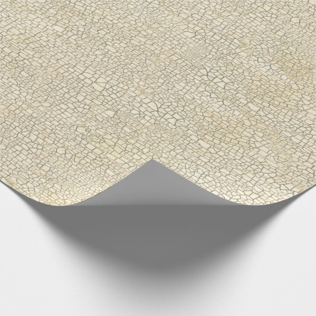 Papier Cadeau Texture ene ivoire de craquement (Coin)