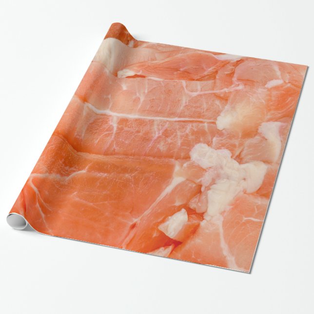 Papier Cadeau Texture juteuse d'enveloppe de tranches de viande (Déroulé)