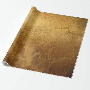 Papier Cadeau Texture métallique affligée 5 d'or