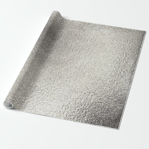 Papier Cadeau Texture métallique argentée affligée 10