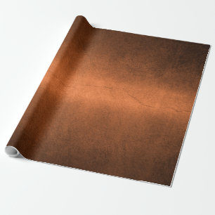 Papier Cadeau Texture métallique de cuivre affligée 2