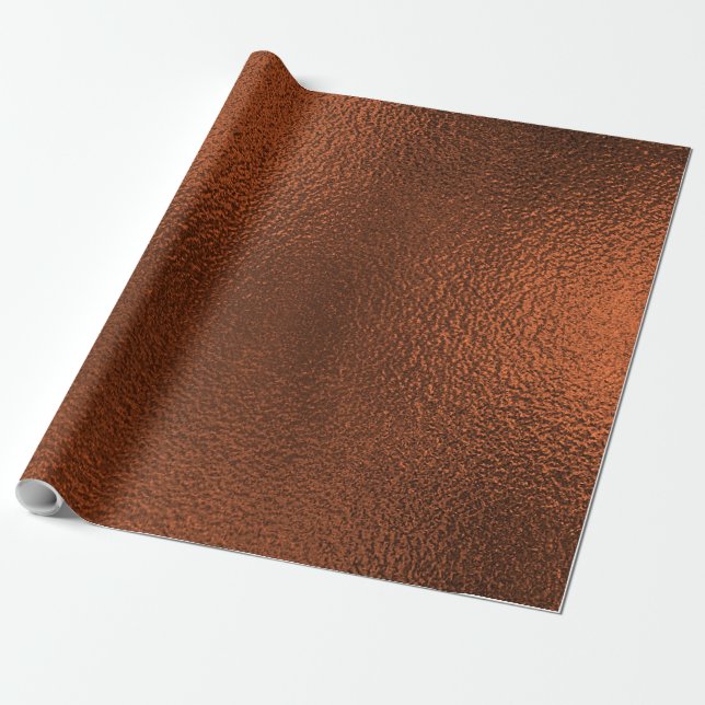 Papier Cadeau Texture métallique de cuivre affligée 7 (Déroulé)