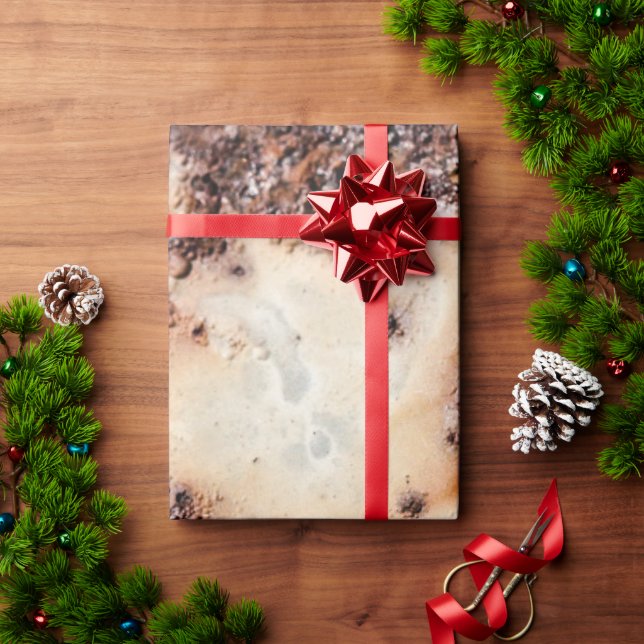 Papier Cadeau texture métallique rouille brun cool (Cadeau de vacances)